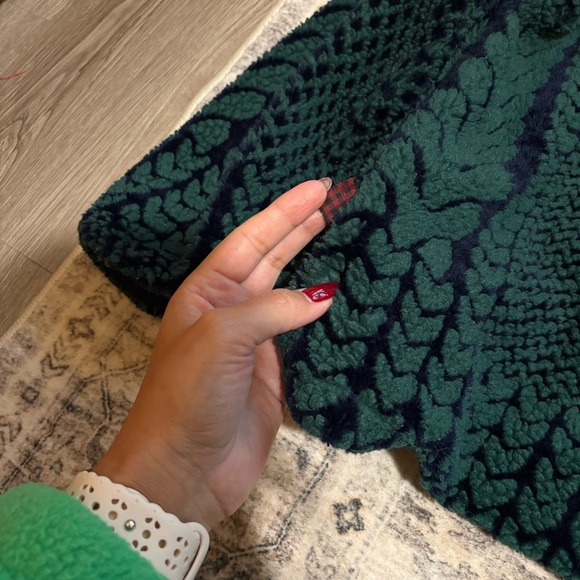 VTG Vintage woolrich green fleece teddy sweater size M snowflake - Picture 7 of 14